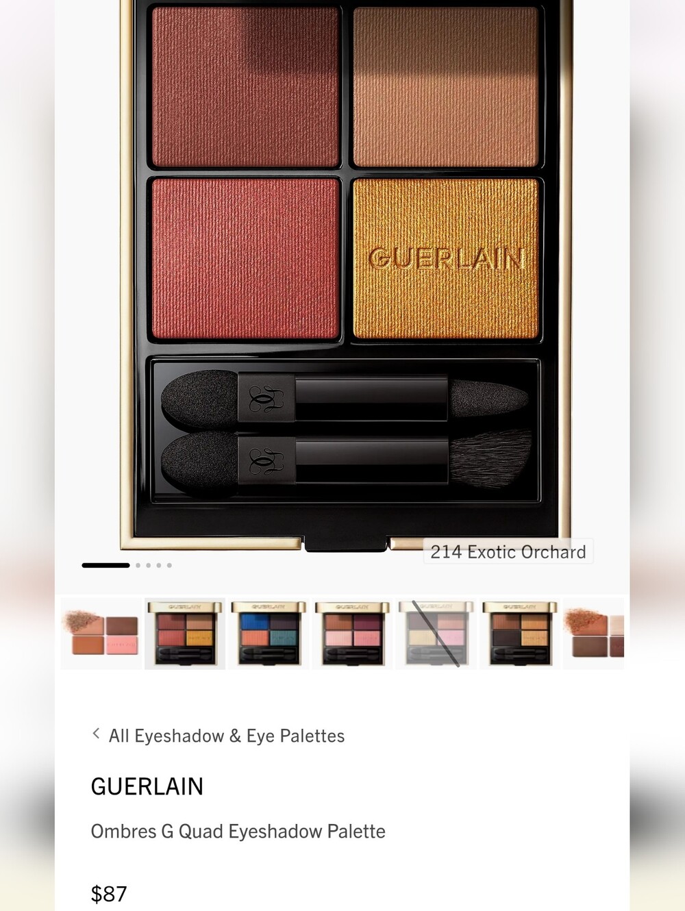 GUERLAIN Quad Eyeshadow Palette — Exotic Orchard